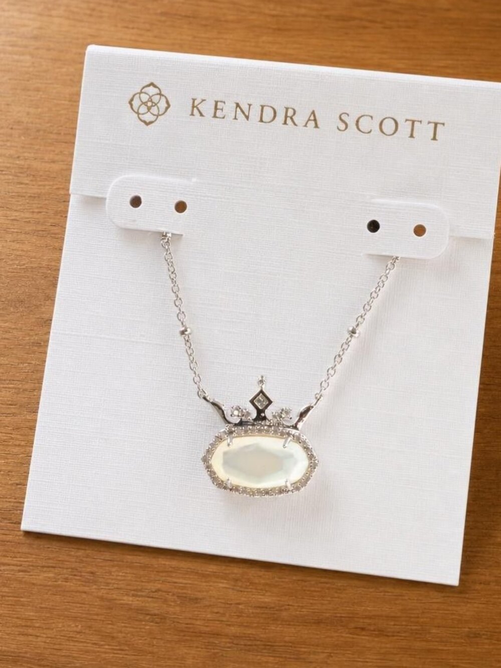 Kendra Scott Elisa Princess Silver Mother-of-Pearl Necklace